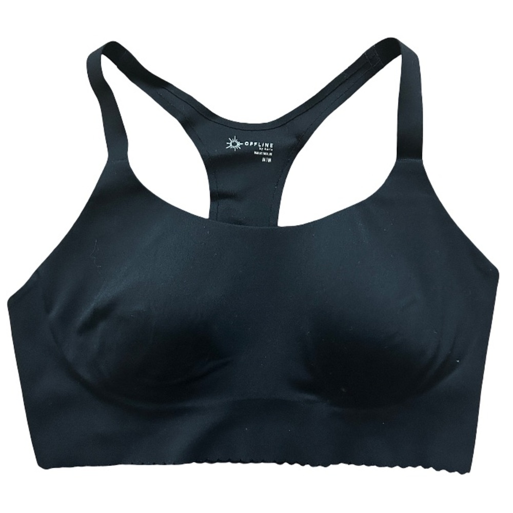 aerie offline seamless black sports bra